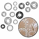 Time Flies Kraft Clocks - White